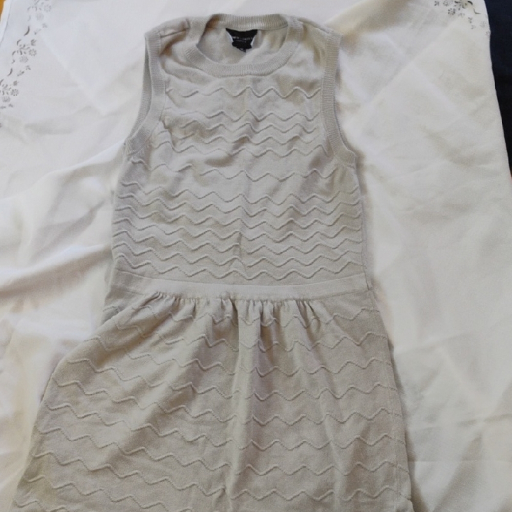 Romeo & Juliet Couture Cream Sleeveless Mock Neck Sundress